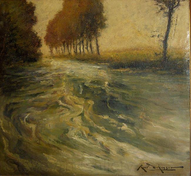 unknow artist Along the canal Norge oil painting art